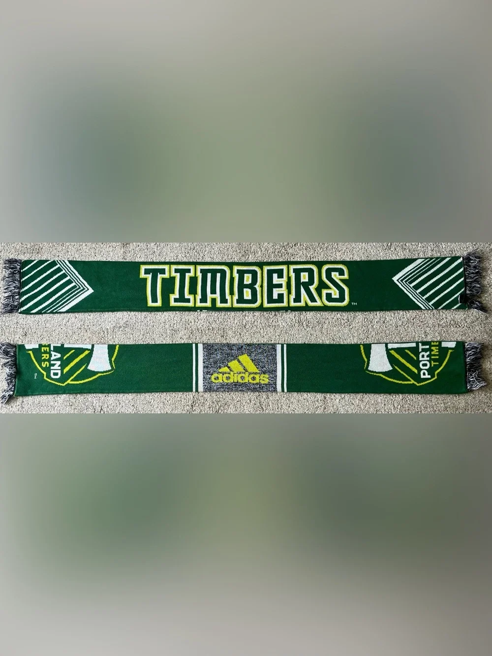 Portland Timbers FC Adidas Split Half Logo Soccer Scarf